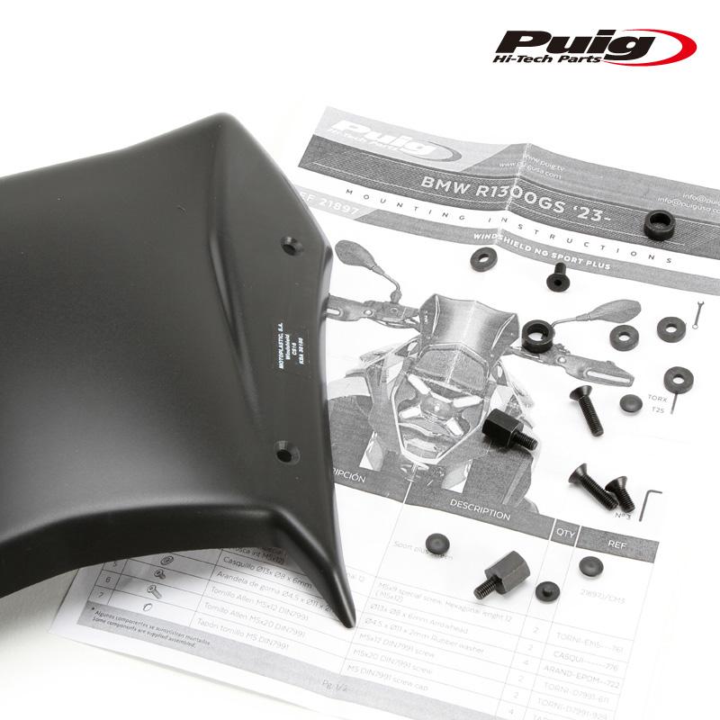 Puig 21897J WINDSHIELD NEW GENERATION SPORT PLUS [MATT BLACK] BMW R1300GS(23-25) プーチ スクリーン カウル_7