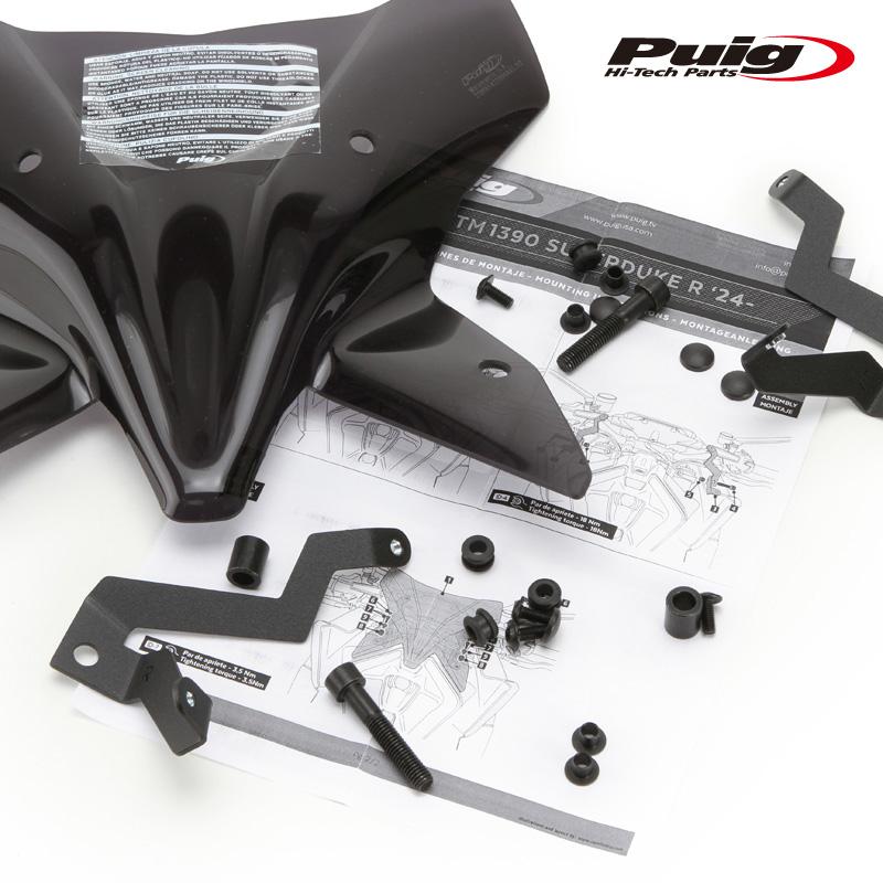 Puig 21906F NEW GENERATION SPORT [DARK SMOKE] KTM 1390 SUPER DUKE R(24-25) 1390 SUPER DUKE R EVO(24-25) プーチ スクリーン カウル_1