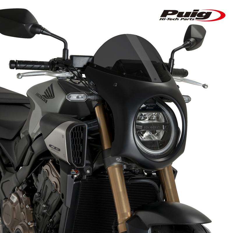 Puig（プーチ） Puig 21961F RETRO SEMI FAIRING BLACK HOUSING [DARK