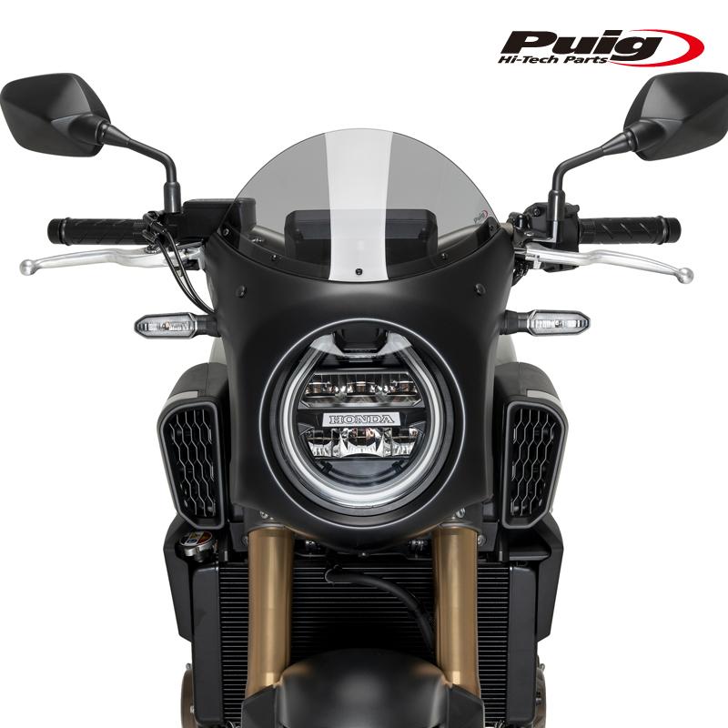 Puig（プーチ） Puig 21961H RETRO SEMI FAIRING BLACK HOUSING [SMOKE