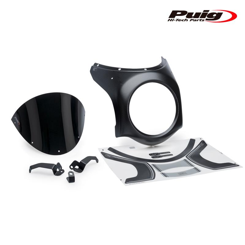 Puig（プーチ） Puig 21962N RETRO SEMI FAIRING CARBON LIQUID
