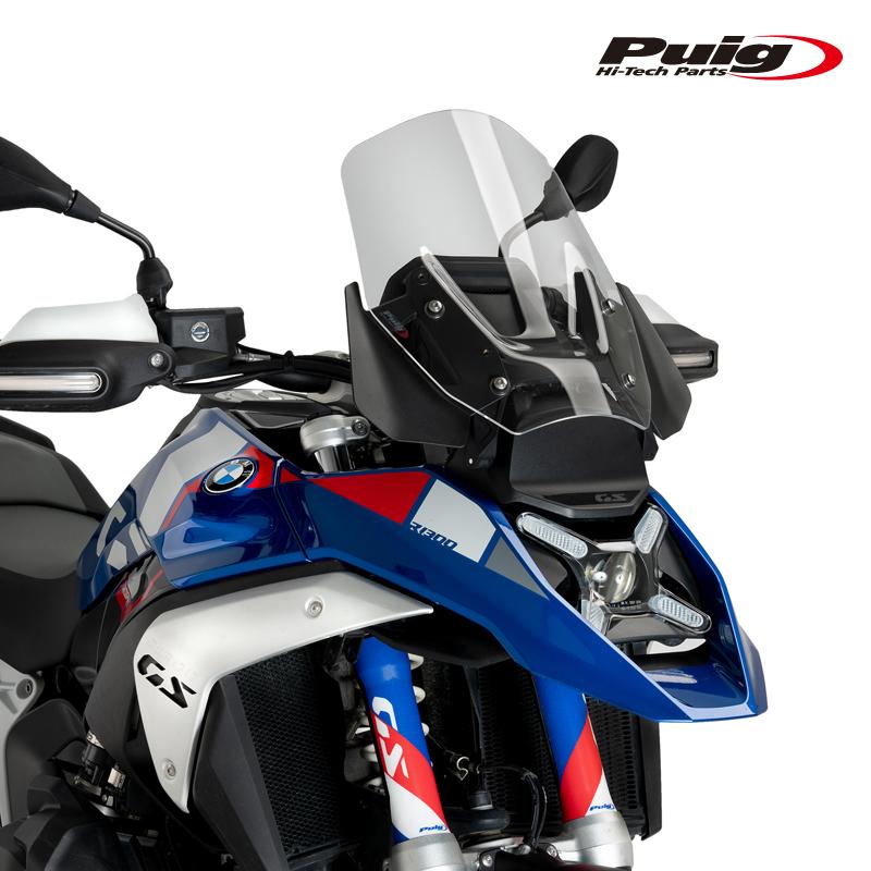 Visiera Regolabile Puig Per Moto - Trasparente, 250x100 Mm, Con Template Per Installazione, Omologata ABE