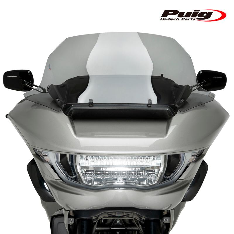 Puig 22108H HIGH-ROAD SPORT TOURING [SMOKE] HARLEY DAVIDSON ROAD GLIDE FLTRX (24-25)プーチ スクリーン カウル_1