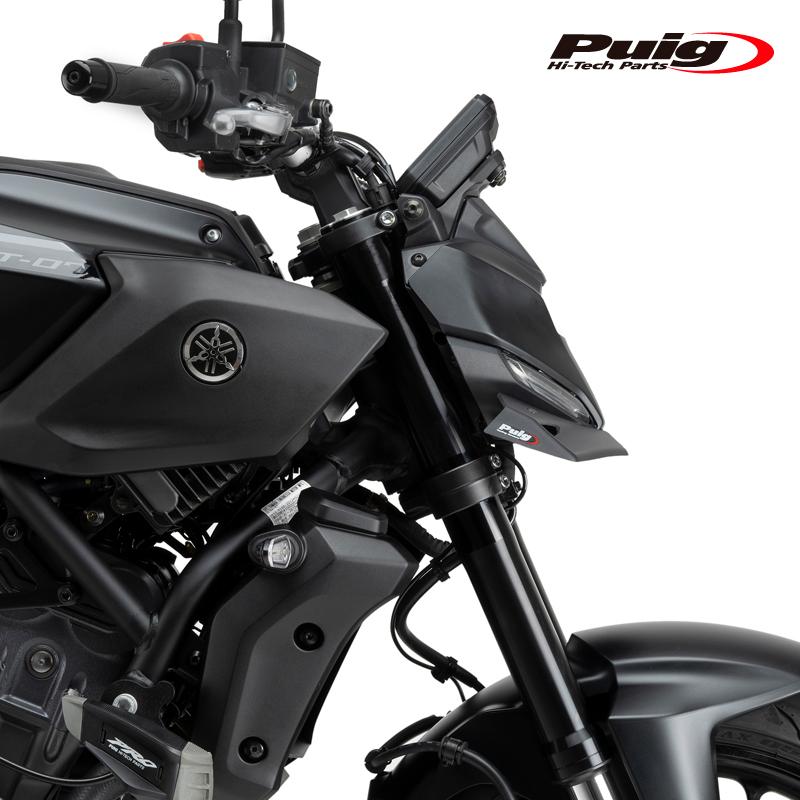 Puig 22417J DOWNFORCE NAKED FRONTAL SPOILERS [MATT BLACK] YAMAHA MT-07(25-) プーチ フロントダウンフォース ネイキッドスポイラー_2