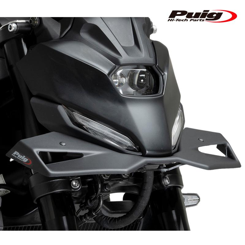 Puig 22417J DOWNFORCE NAKED FRONTAL SPOILERS [MATT BLACK] YAMAHA MT-07(25-) プーチ フロントダウンフォース ネイキッドスポイラー_3