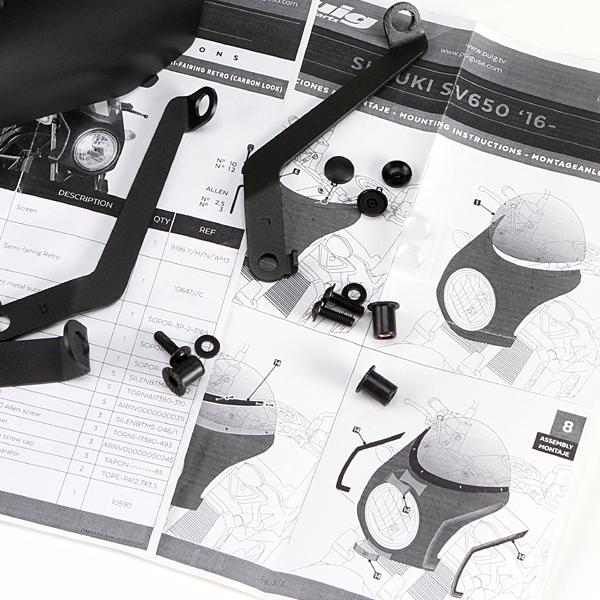 Puig（プーチ） Puig 3169F RETRO SEMI FAIRING [DARK SMOKE] SUZUKI