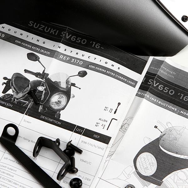 Puig（プーチ） Puig 3169H RETRO SEMI FAIRING [SMOKE] SUZUKI SV650