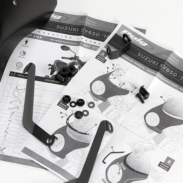 Puig（プーチ） Puig 3169W RETRO SEMI FAIRING [CLEAR] SUZUKI SV650