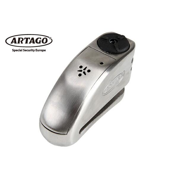 ARTAGO 32S アルタゴ #32S 超硬ステンレス製 ディスクロック アラーム 14φロックピン 360度モーションセンサー 大音量アラーム搭載 IP67防水防塵 防犯 鍵_1