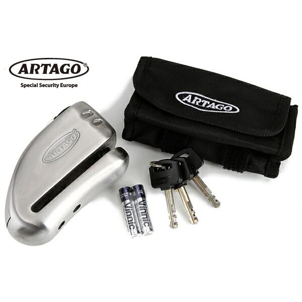 ARTAGO 32S アルタゴ #32S 超硬ステンレス製 ディスクロック アラーム 14φロックピン 360度モーションセンサー 大音量アラーム搭載 IP67防水防塵 防犯 鍵_3