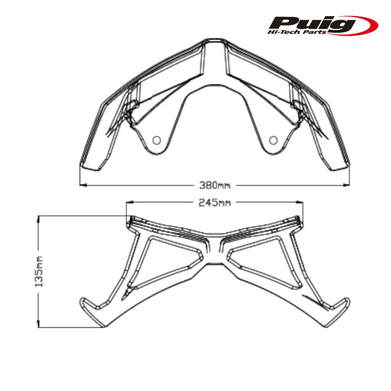 Puig（プーチ） Puig 3482J FRONT EXTEND FENDER YAMAHA MT-09 (17-20