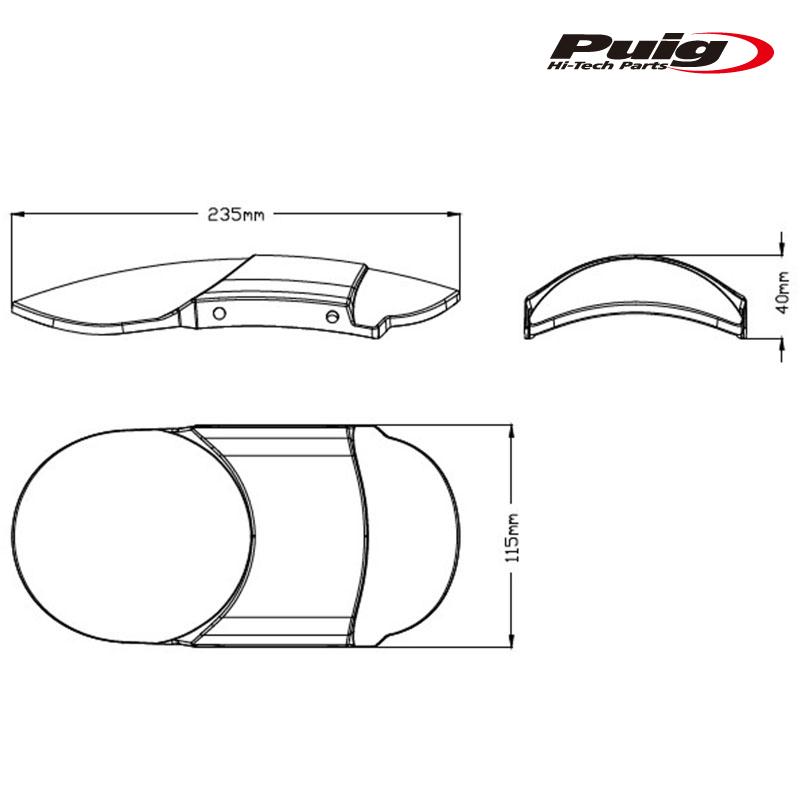 Puig（プーチ） Puig 3525N FRONT FENDER HONDA CMX 500 REBEL (17-25