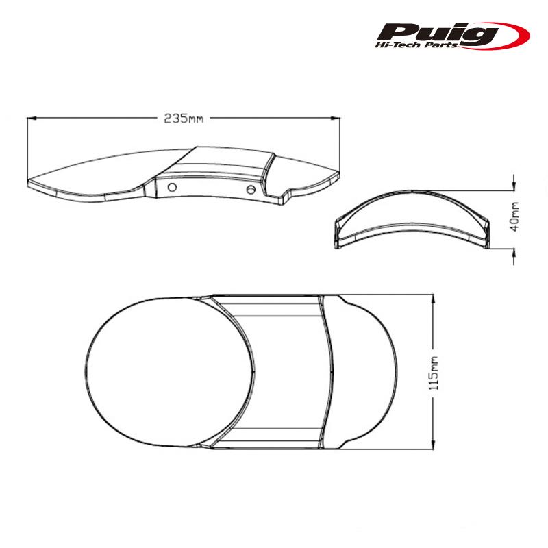 Puig（プーチ） Puig 3688N FRONT FENDER SHORT SPORTSTER 883 IRON