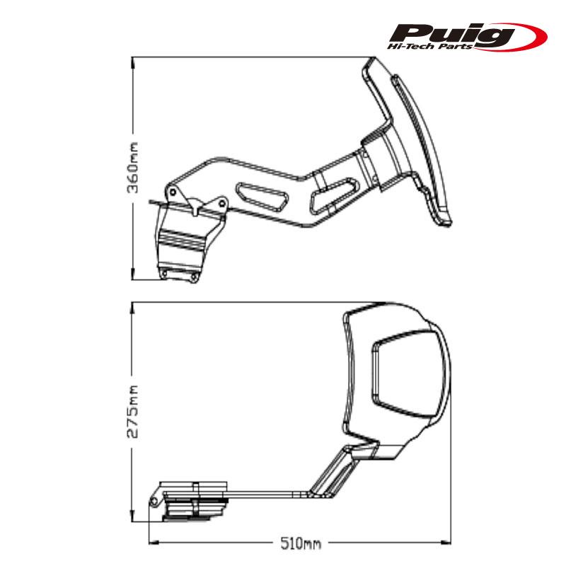 Puig（プーチ） Puig 3691J REAR-FENDER[MATT BLACK] BMW F750GS (18