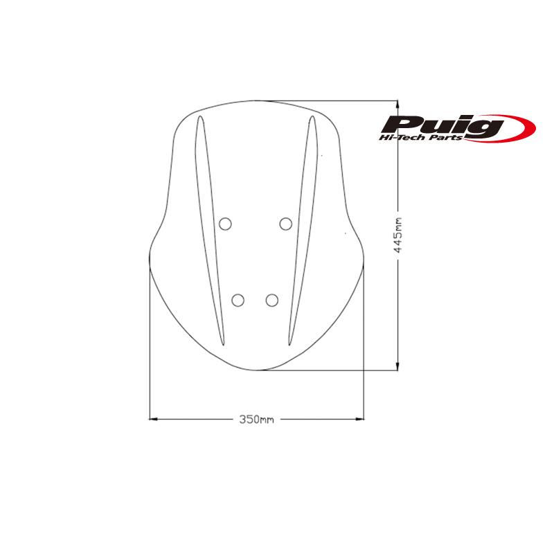 Puig 3775N NEW GENERATION TOURING ADJUSTABLE [BLACK] DUCATI DIAVEL