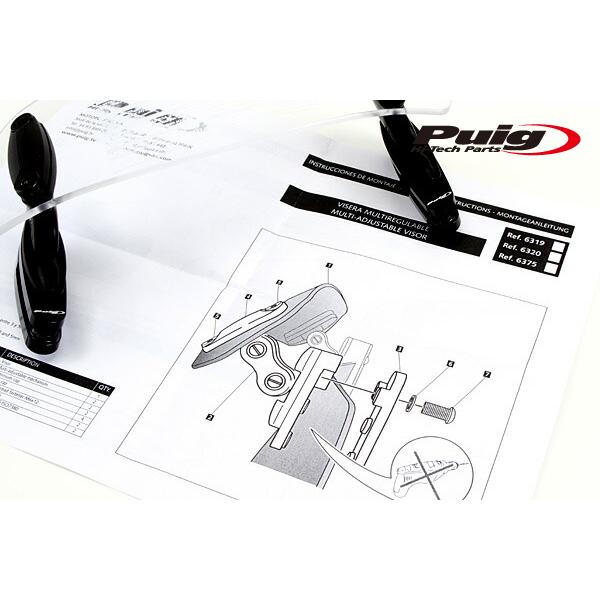Puig（プーチ） Puig 6319W MULTI-ADJUSTABLE VISOR CLIP-ON [CLEAR