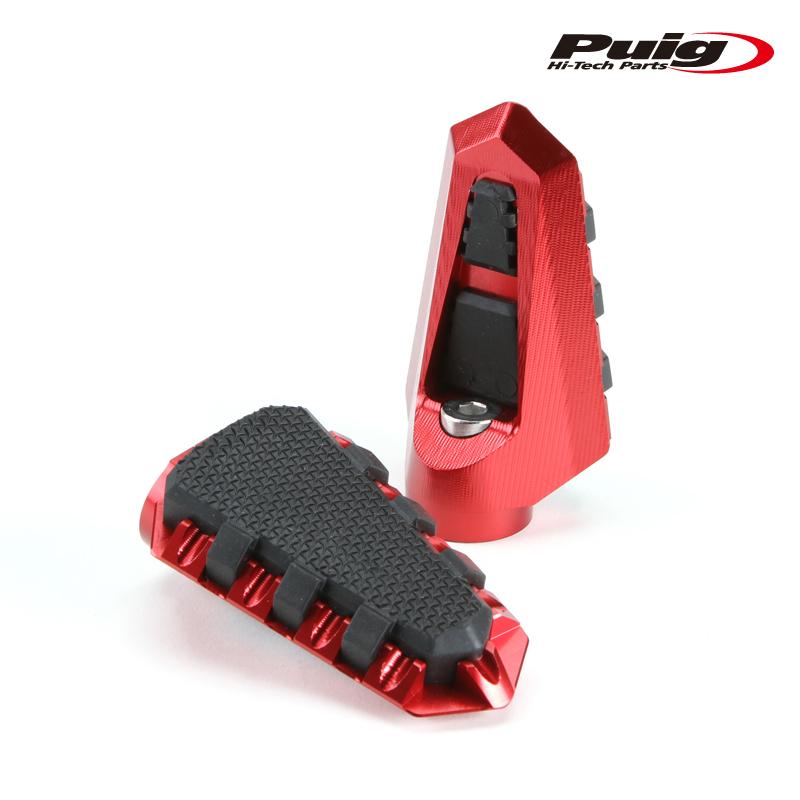 Puig（プーチ） Puig 7319R TRAIL FOOTPEGS [RED] ステップバー ワイド