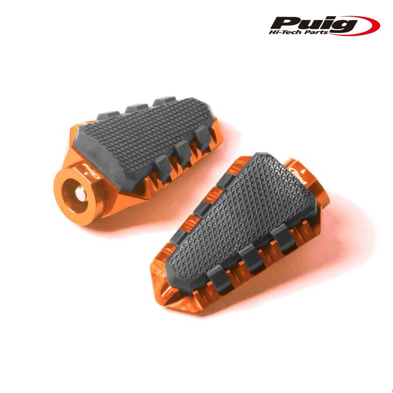 Puig 7319T TRAIL FOOTPEGS [ORANGE] プーチ ステップバー ワイドラバータイプ