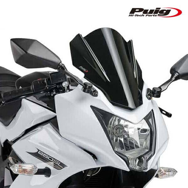 春*瀬様 ニンジャ250SL用　青 カウルパーツ Puig（プーチ） Puig 7630N RACING-SCREEN [BLACK] Kawasaki