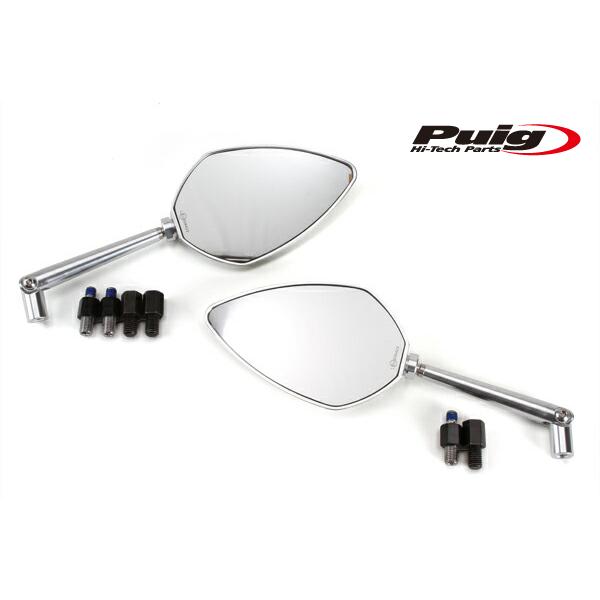 Puig 8037-38D HI-TECH3 MIRROR [SILVER] BMW用アダプター付  プーチ 汎用タイプミラー
