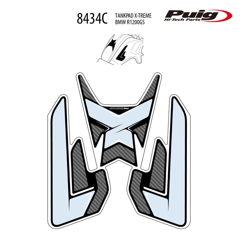 Puig（プーチ） Puig 8434C SPECIFIC TANK PADS [CARBON LOOK] BMW
