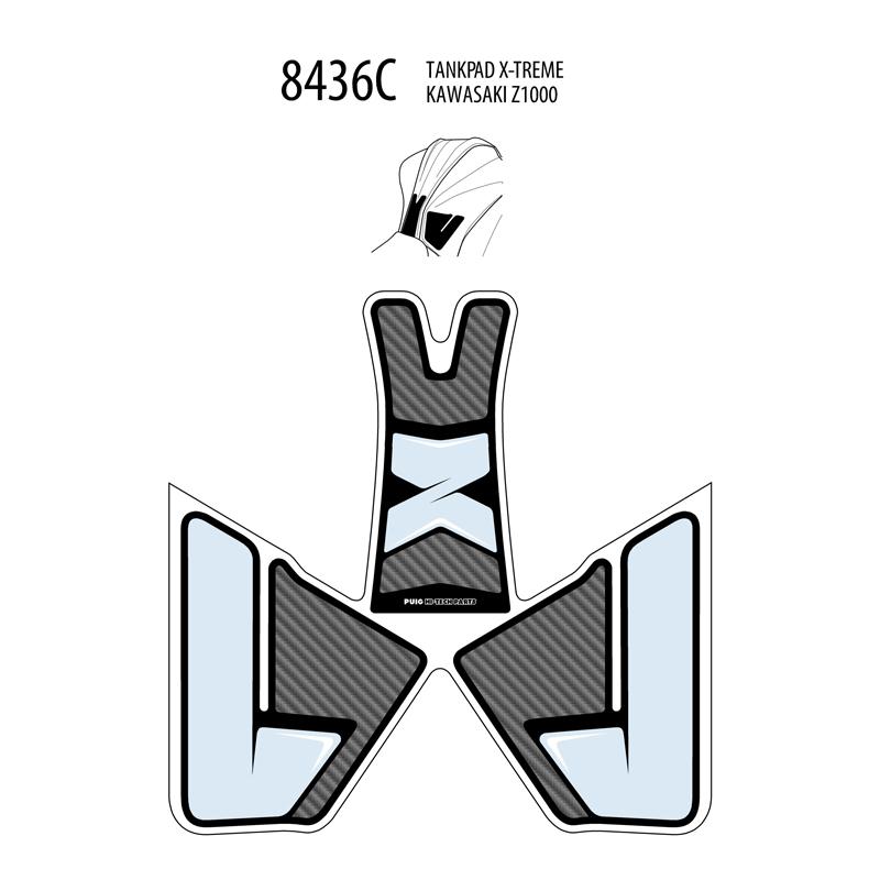 Puig（プーチ） Puig 8436C SPECIFIC TANK PADS [CARBON LOOK