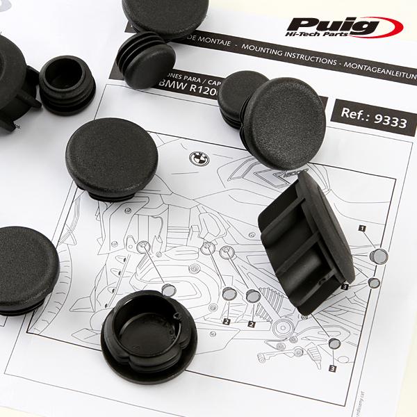 Puig 9333N CHASSIS CAPS [BLACK] BMW R1200R (15-18) R1200RS (15-18) R1250R (18-25) R1250RS (19-25) プーチ フレームキャップ　シャシ_3