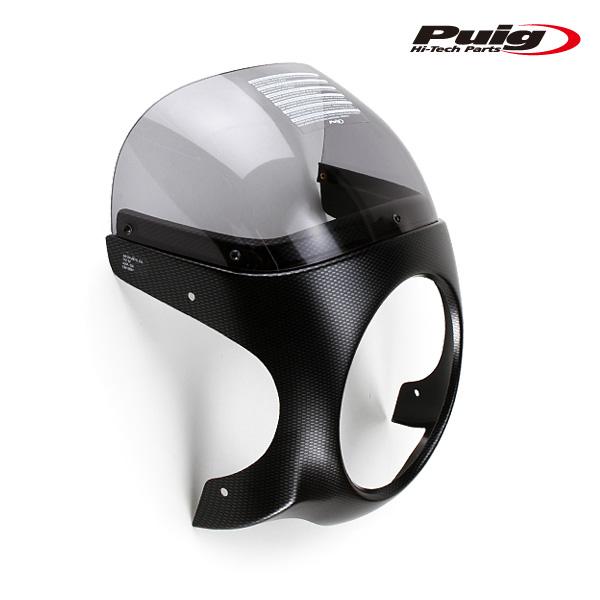 Puig（プーチ） Puig 9516H RETRO SEMI FAIRING [CARBON LOOK/SMOKE] 汎用 スクリーン ...