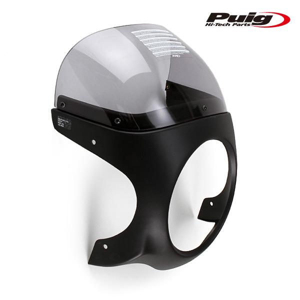 Puig 9554H RETRO SEMI FAIRING [SMOKE] 汎用 BONNEVILLE SPEEDMASTER/XSR 125 ...
