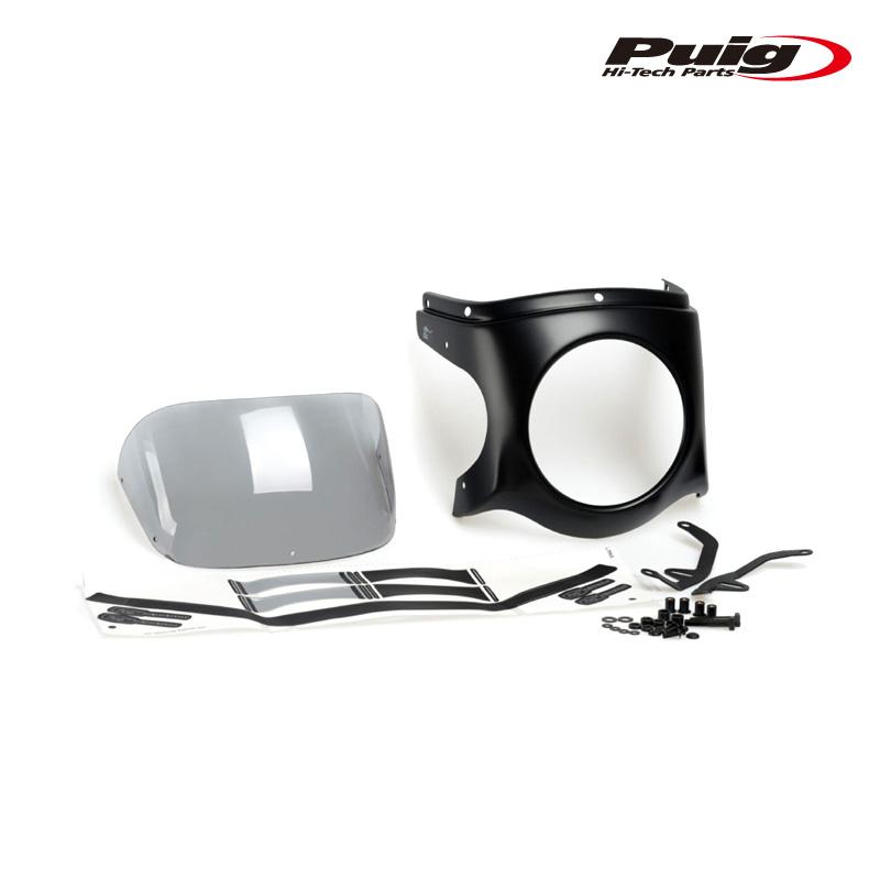 005 セット確認用 Puig（プーチ） Puig 9554H RETRO SEMI FAIRING [SMOKE] 汎用 ヘッド