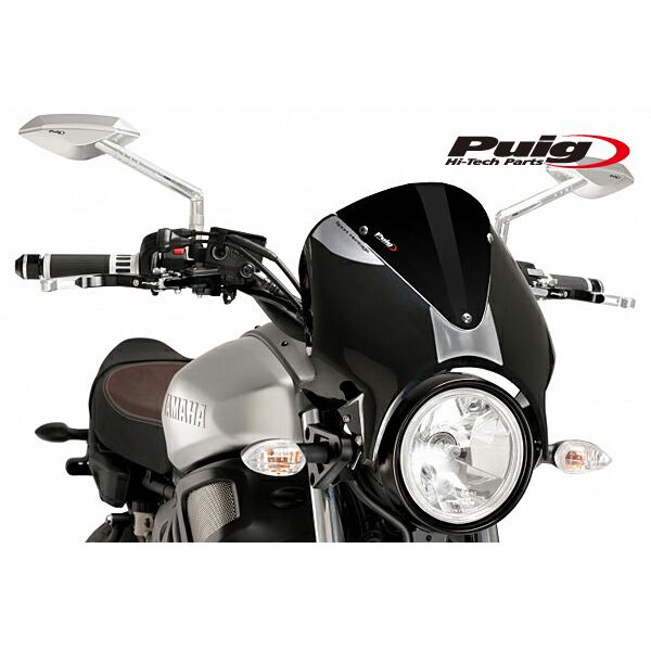 Puig Retrovision 9560H Windschutzscheibe Für Yamaha XSR700 (16'-19') – Besserer Windschutz & Retro-Look, Inkl. Aufkleber-Set