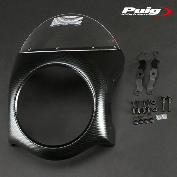 プーチビキニカウルz900rs Puig（プーチ） Puig 9596W RETRO SEMI FAIRING [CARBON LOOK/CLEAR