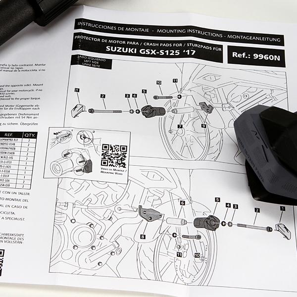 Puig（プーチ） Puig 9960N FRAME SLIDERS SUZUKI GSX-S125 (17-19