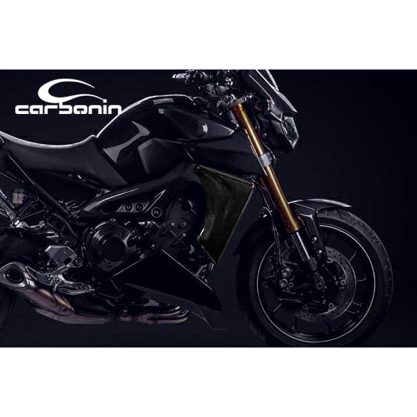 24- MT09 ラジエターカバー 未使用品 Carbonin CY15345カーボン ラジエターサイドカバー YAMAHA MT-09(14-16