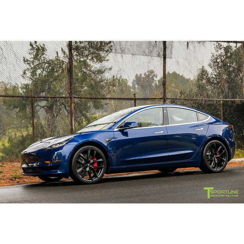 SS208585114SB T Sportline Tesla Model 3 テスラ モデル ３ ホイール 20 TSS Flow Forged Tesla Weel(Set of 4) 【Satin Black】｜rambutan｜03