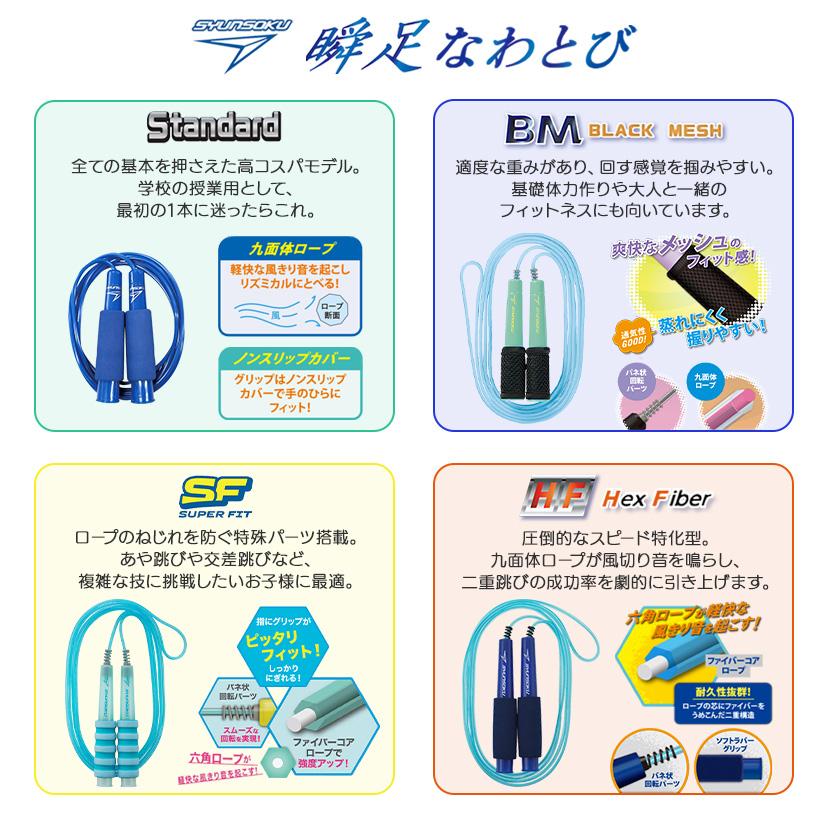 瞬足なわとび BM スカイミント ライラック ダークブルー デビカ 縄跳び