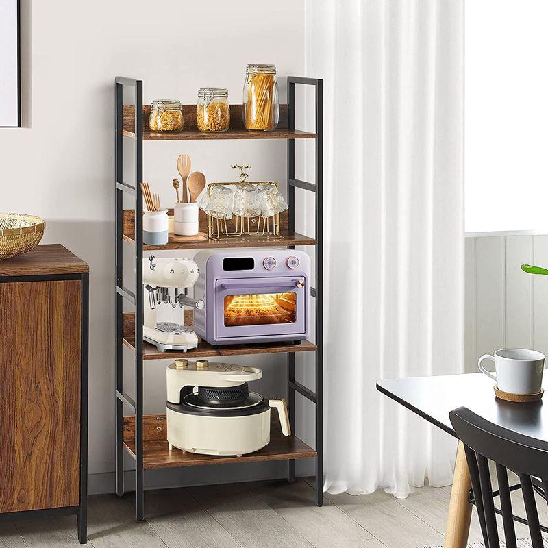 Aoxun ラック オープンシェルフ オープンラック 幅60×奥行30×高さ137cm 4段 本棚 L型板 ラック オープンシェルフ オープンラック 幅60×奥行30×高さ137cm 4段 本棚 L型板 約