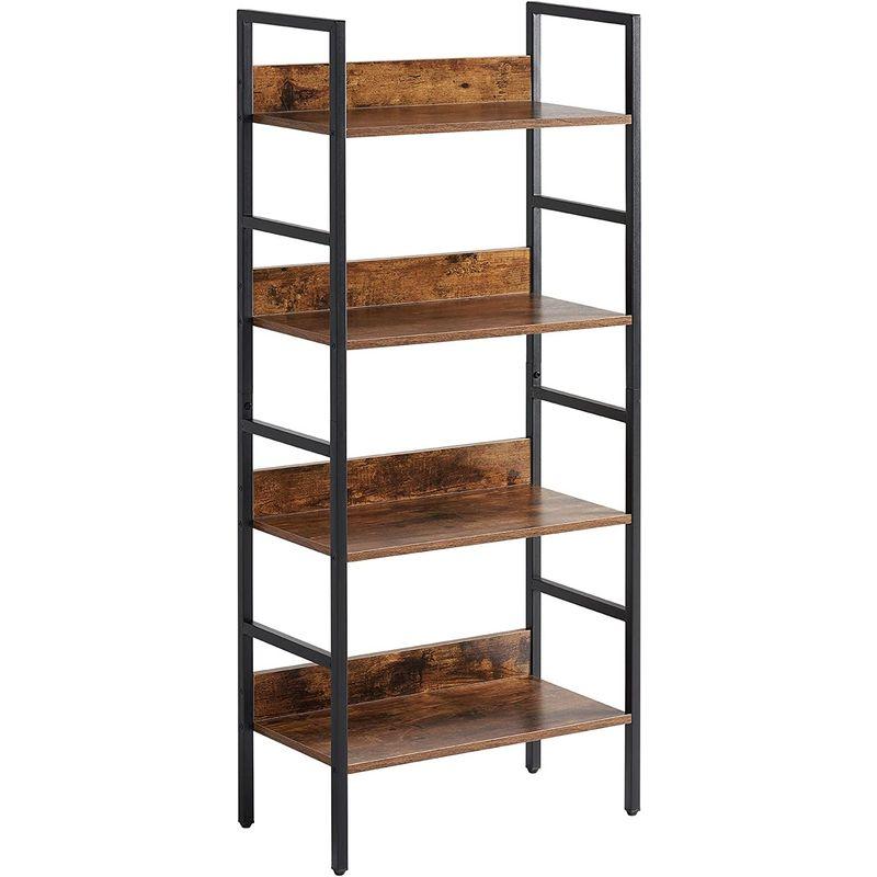 Aoxun ラック オープンシェルフ オープンラック 幅60×奥行30×高さ137cm 4段 本棚 L型板 ラック オープンシェルフ オープンラック 幅60×奥行30×高さ137cm 4段 本棚 L型板 約