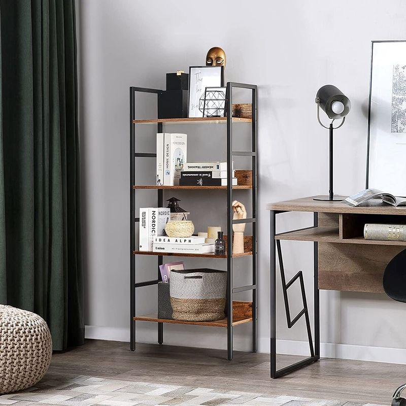 Aoxun ラック オープンシェルフ オープンラック 幅60×奥行30×高さ137cm 4段 本棚 L型板 ラック オープンシェルフ オープンラック 幅60×奥行30×高さ137cm 4段 本棚 L型板 約