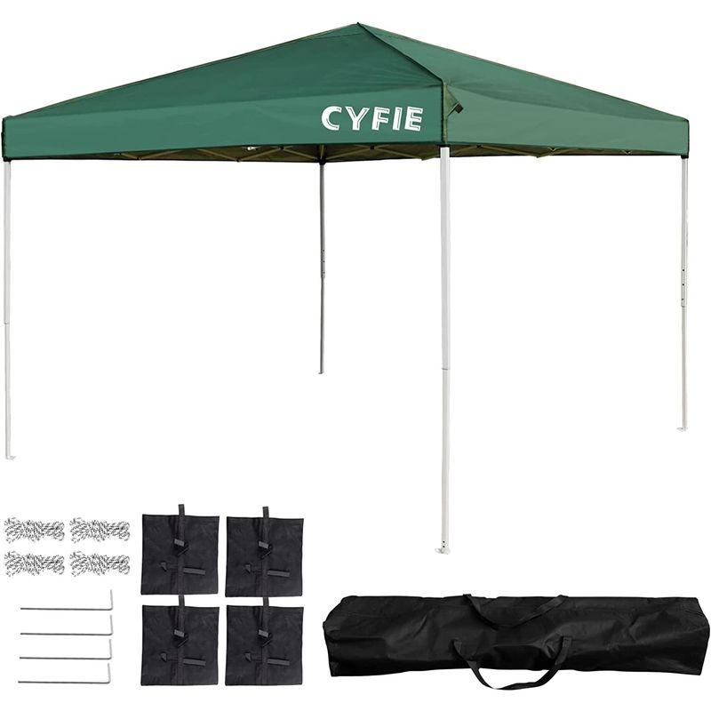 中古品 CYFIE?タープテント?3M?高さ3段階調節?サンシェード?UV加工?遮熱?撥水加工?スチールフレーム?組立簡単?持ち運び便利?キャンプ/ 【1897181403】(11084円)