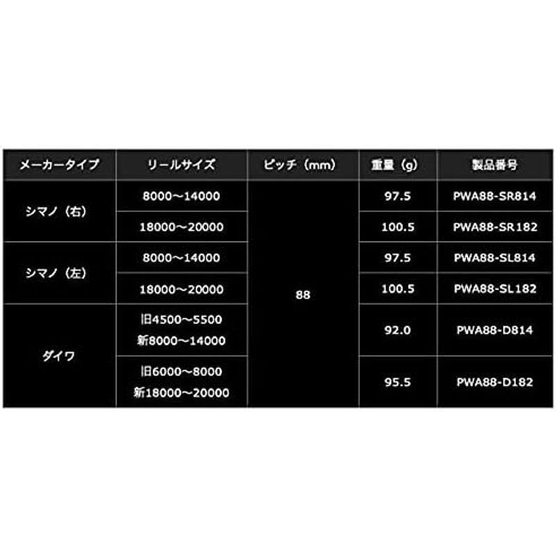 リブレ(LIVRE) 10012 パワーアーム 88 シマノ (右) 8000?14000 ガンメタ/チタン シマノ 右 LIVRE パワーアーム ガンメタ/チタン