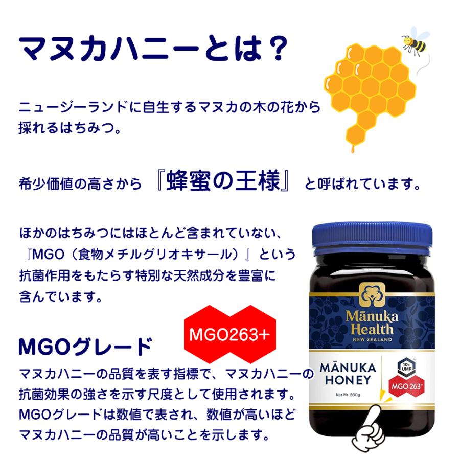 マヌカヘルス マヌカハニー MGO263 UMF10 500g ニュージーランド 富永