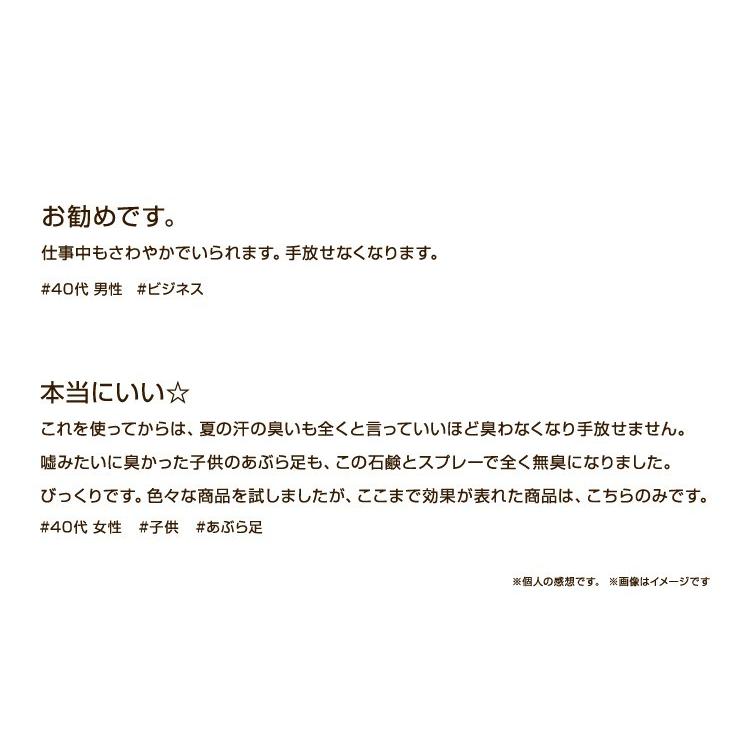 ワキガ 制汗剤 足 脇汗 臭い 対策 ミョウバンスプレーEX ＆ ミョウバン石鹸EX トライアルセット 約5日分 お子様も女性も安心 肌にも優しい ドクターデオドラント｜ramsmarks｜15