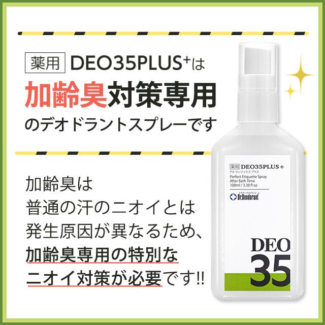 加齢臭 頭皮臭 対策 消臭 スプレー 薬用デオ 35プラス 15mL お試しミニボトル 約5日分 ドクターデオドラント 加齢臭を消す メンズ 男性 女性 | Dr.Deodorant | 04