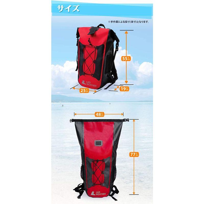 ラドウェザー 防水バッグ 完全防水 リュック 大容量 40L 防水 メンズ スポーツバッグ｜ramu-kura｜06