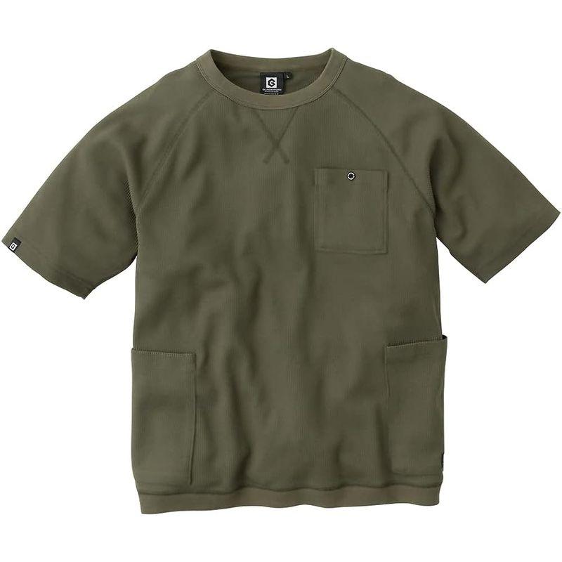 コーコス信岡 Tシャツ 5ポケット半袖Tシャツ ライトワッフル素材 G-437 アーミー