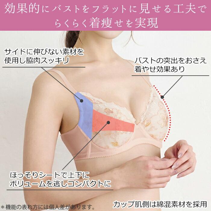 WACOAL（ワコール） 小さく見せるブラ (Dカップ/Eカップ/Fカップ) 3/4