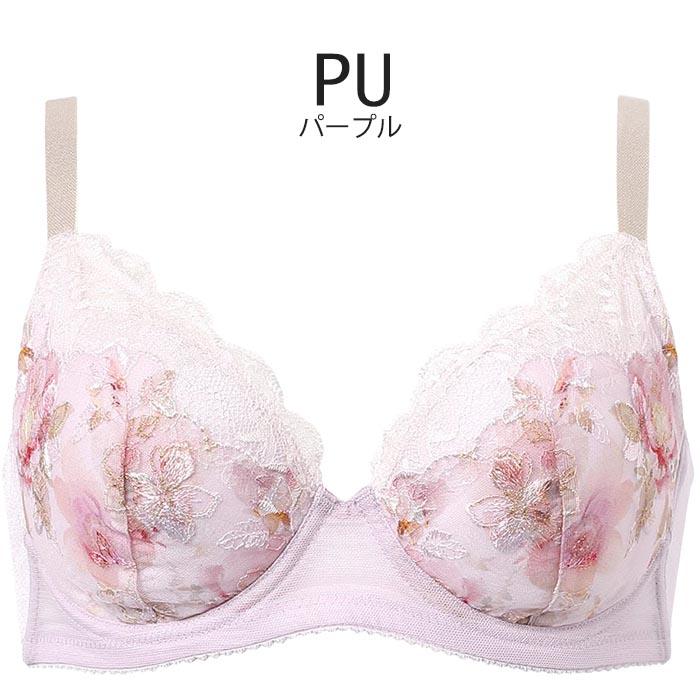 新品未使用Yue 小さく見せるブラ　G75 ニッセン（nissen） ブラジャー ノンワイヤー レディース グラマー