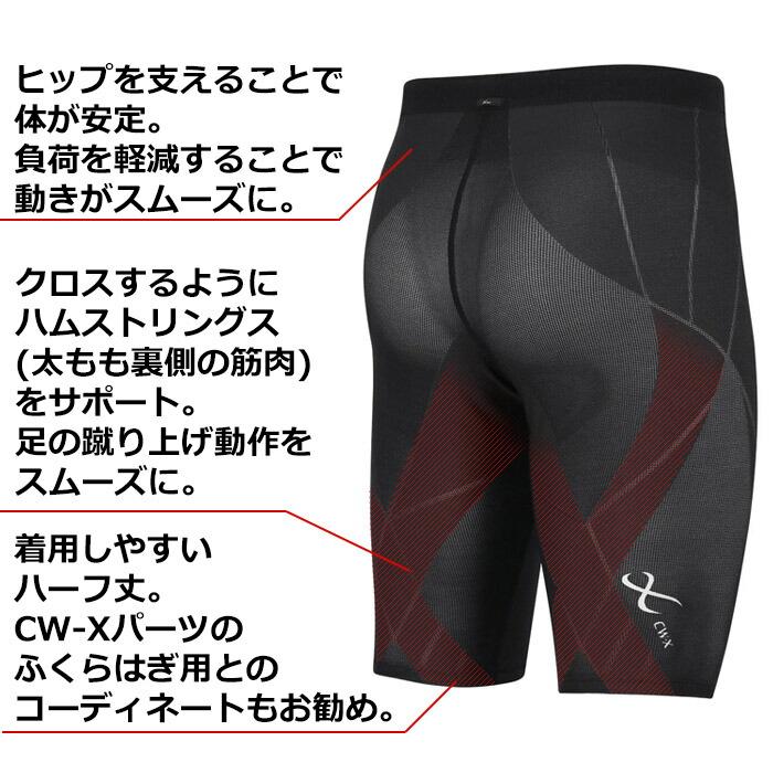ワコール Wacoal CW-X メンズ CWX ジェネレーターモデルクールタイプ ハーフ丈 ショート丈 ハーフタイツ サポート スポーツレギンス HZO775 【S】の画像