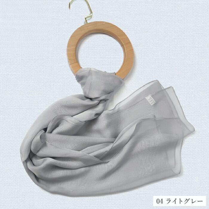 シフォンロングスカーフ HANAMOLI シルク100％ レディース 絹 紫外線